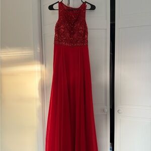 Dave & Johnny Red Prom Dress